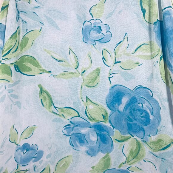 Floral bias-cut skirt JACKPOT blue and green size small - Picture 5 of 15